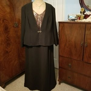 Women's floor length evening gown with jacket